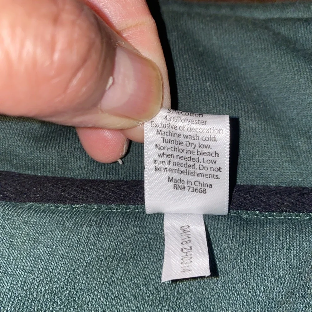 NCAA Oregon Ducks 1/4‎ Zip Pullover Mens XXL Green Colosseum Fleece Sportcore - Picture 5 of 11